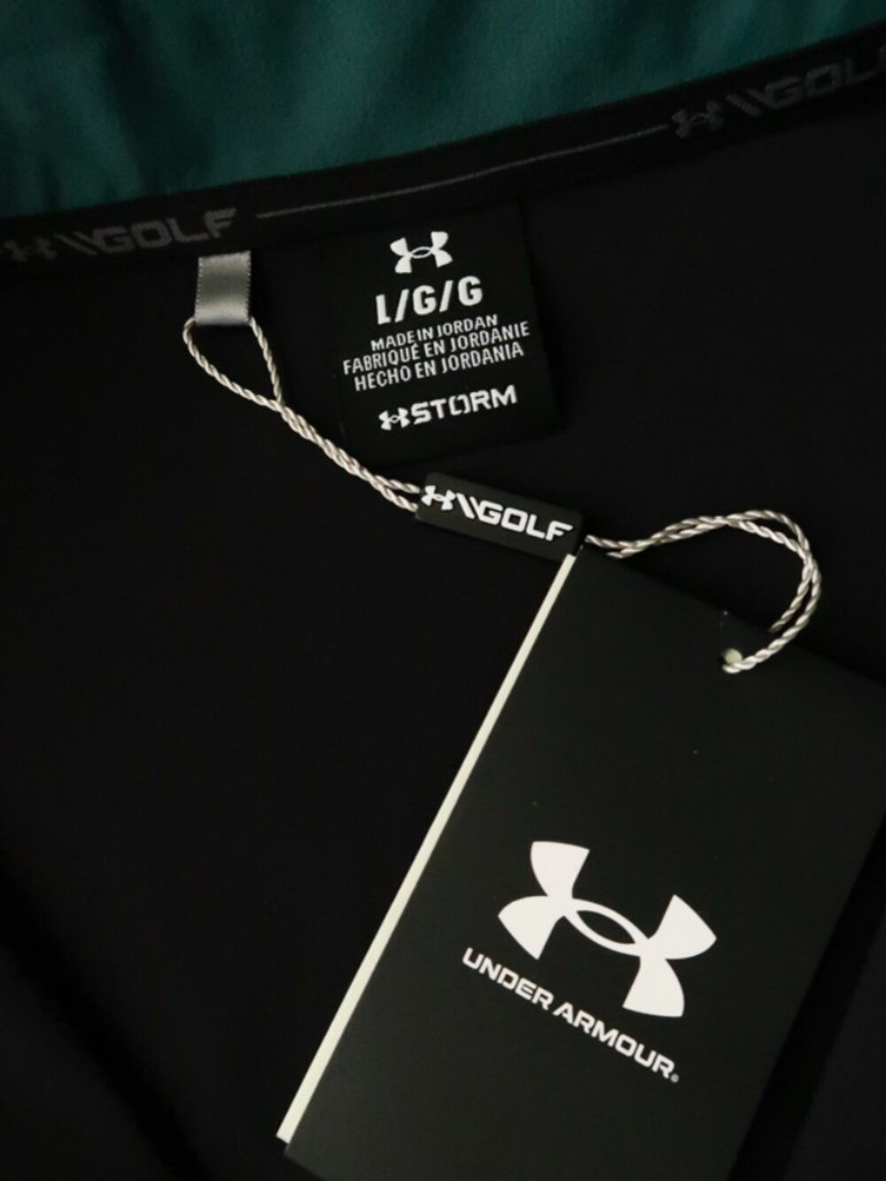 Under Armour Golf Storm Black-Green Half Zip Half Slv Jkt (L) NEW!! ⛳️
